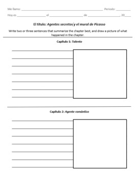 Preview of Los agentes secretos Chapter Summary Packet (Paquete de resúmenes de capítulo)