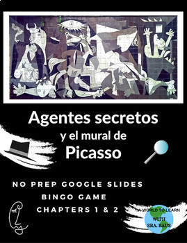 Preview of Agentes secretos y el mural de Picasso -- Google Slides BINGO for chapters 1 & 2