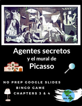 Preview of Agentes secretos y el mural de Picasso--Google Slides BINGO for chapters 3 & 4