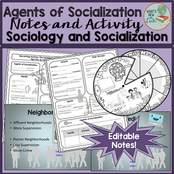 Preview of Agents of Socialization Notes and Activity