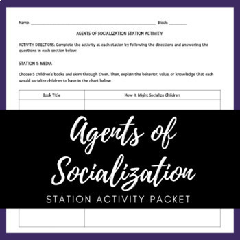 Preview of Agents of Socialization Stations Activity