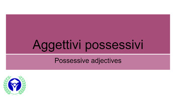 Preview of Aggettivi possessivi: Italian possessive adjectives