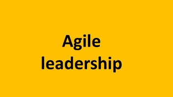 Preview of Agile leadership