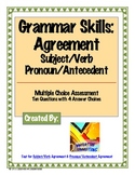 Agreement Skills Test: Subject/Verb & Pronoun/Antecedent w/ Key