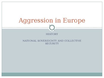 Preview of Agression in Europe: National sovereignty and collective security