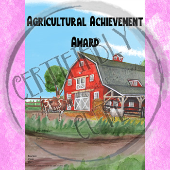 Preview of Agricultural Achievement Award 2