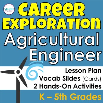 Preview of Agricultural Engineer Career Exploration Lesson & Activities K - 5 Grades (STEM)