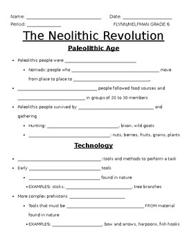 Preview of Agricultural Revolution PPT Notetaking Sheet