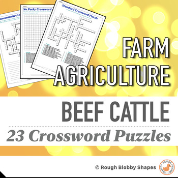 Preview of Agriculture - Beef Cattle - Crosswords