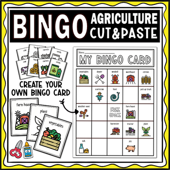 Preview of Agriculture Bingo Game - Cut and Paste Activities Bingo