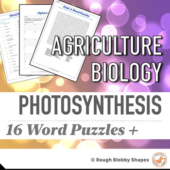 Preview of Agriculture - Biology - Photosynthesis -  Word Puzzles & Literacy