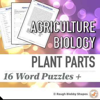 Preview of Agriculture - Biology - Plant Parts - Word Puzzles & Literacy