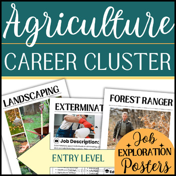 Preview of Agriculture Career Cluster | Entry Level Job of the Week | Vocational POSTERS