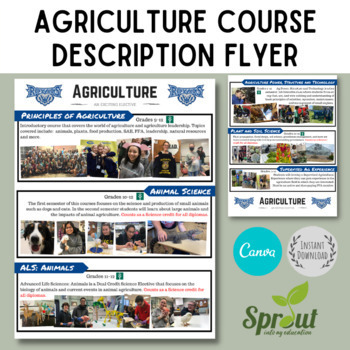 Preview of Agriculture Course Description Flyer