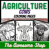 Agriculture Cow Coloring Pages - 8 designs - FFA, 4H and F