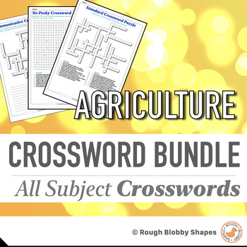 Preview of Agriculture - Crossword Puzzles Growing Bundle