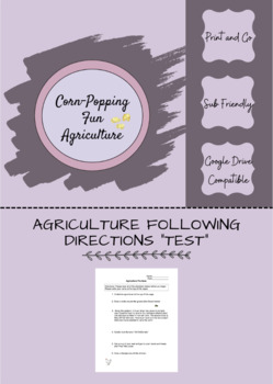 Preview of Agriculture Directions Test