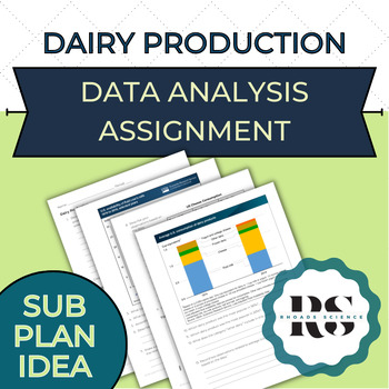 Preview of Agriculture Ed Data Analysis Activity: Dairy Production | Sub Plan Idea