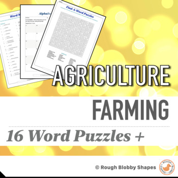 Preview of Agriculture - Farming -  Word Puzzles