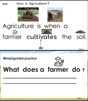 Preview of Agriculture - Guided Reading and Writing for Beginner ELLs