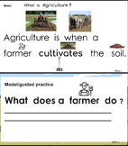 Agriculture - Guided Reading and Writing for Beginner ELLs