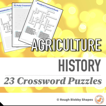 Preview of Agriculture - History - Crosswords