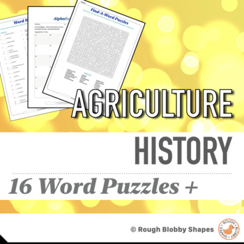 Preview of Agriculture - History -  Word Puzzles & Literacy