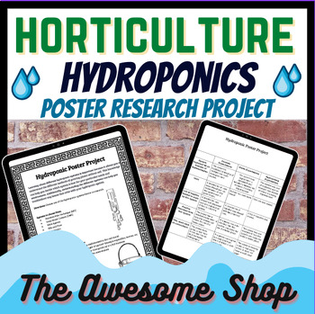 Preview of Agriculture Hydroponic Research Poster Project for Horticulture & Science FFA
