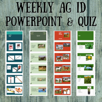 Preview of Agriculture Identification PowerPoint & Quiz