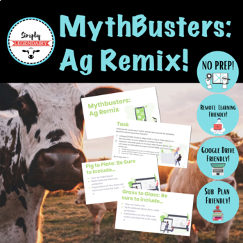 Preview of Agriculture MythBusters Animal Science Dairy & Pork Production- No Prep!