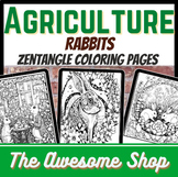 Agriculture Rabbit Coloring Pages - 6 Designs FFA, 4H