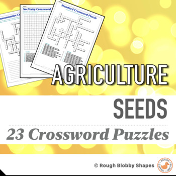 Preview of Agriculture - Seeds - Crosswords
