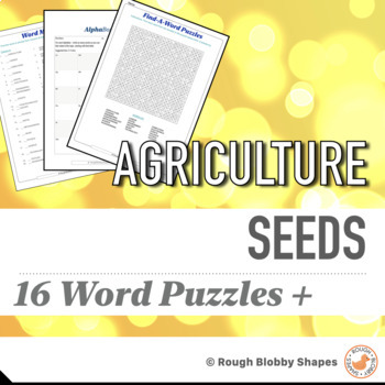 Preview of Agriculture - Seeds - Word Puzzles & Literacy