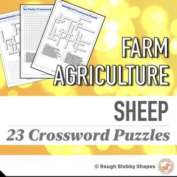 Agriculture Sheep Crosswords by Rough Blobby Shapes TPT