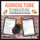 Agriculture Thanksgiving Food Research Poster Activity