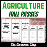 Agriculture Themed Hall Passes & Sign Out Sheet for Middle