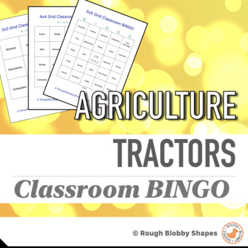 Preview of Agriculture - Tractors - Classroom BINGO