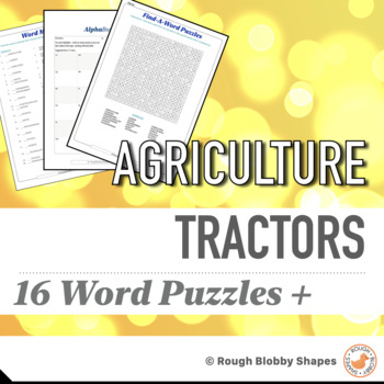 Preview of Agriculture - Tractors -  Word Puzzles & Literacy