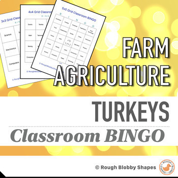 Preview of Agriculture - Turkeys - Classroom BINGO
