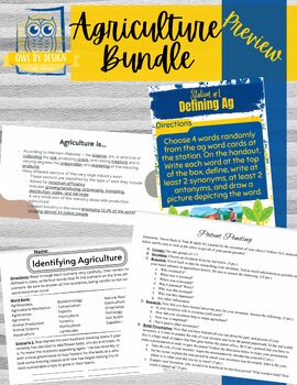 Preview of Agriculture Unit Bundle - 6 resources! Notes, Worksheets, & Presentations!