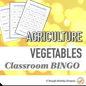 Preview of Agriculture - Vegetables - Classroom BINGO