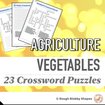 Preview of Agriculture - Vegetables - Crosswords