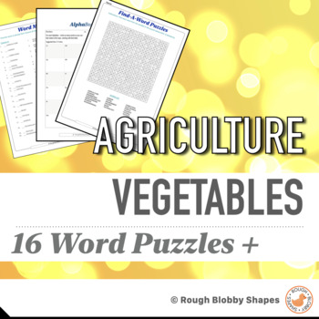 Preview of Agriculture - Vegetables -  Word Puzzles & Literacy