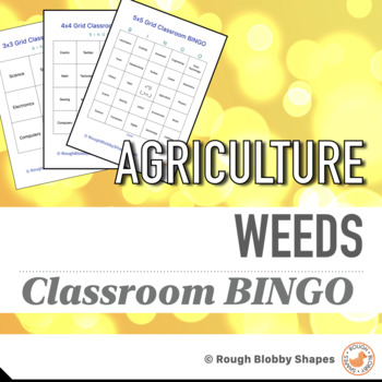Preview of Agriculture - Weeds - Classroom BINGO