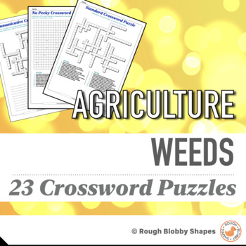 Preview of Agriculture - Weeds - Crosswords