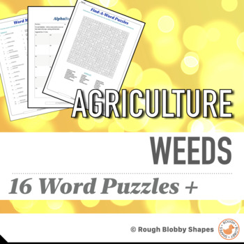 Preview of Agriculture - Weeds -  Word Puzzles