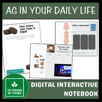 Preview of Agriculture in your Life Digital Interactive Notebook