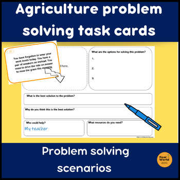 Preview of Agriculture problem solving scenario task cards