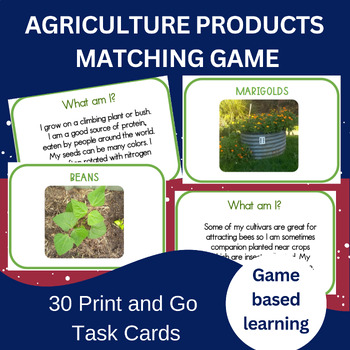 Preview of Agriculture products game with matching cards