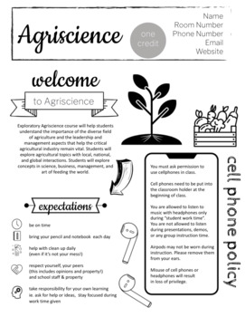 Preview of Agriscience Syllabus - Completely Editable!